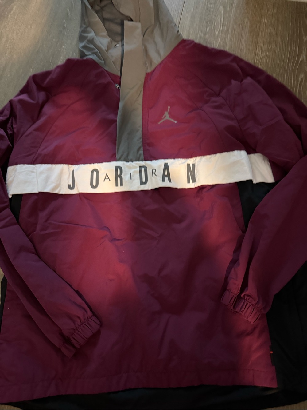 NIKE MEN'S AIR JORDAN ANORAK WINDBREAKER PULLOVER HOODIE